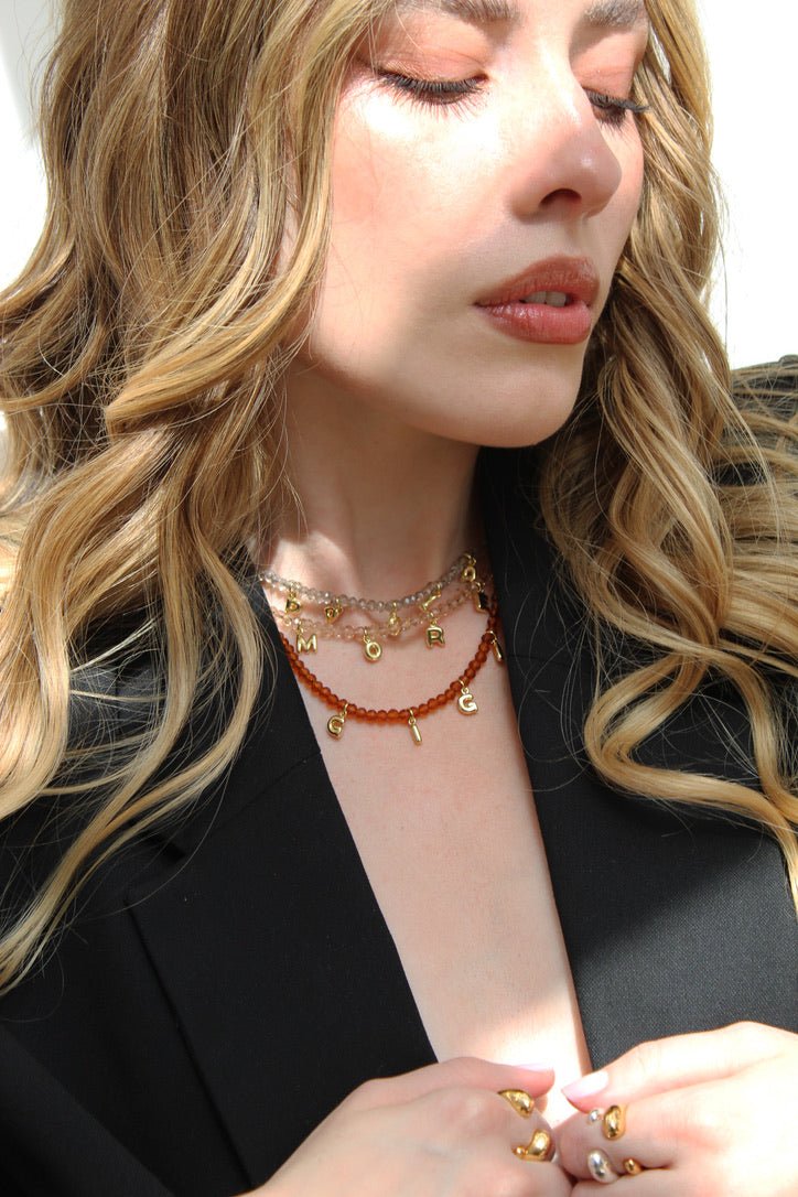 Custom Bubble Necklace - Pink - Image 4