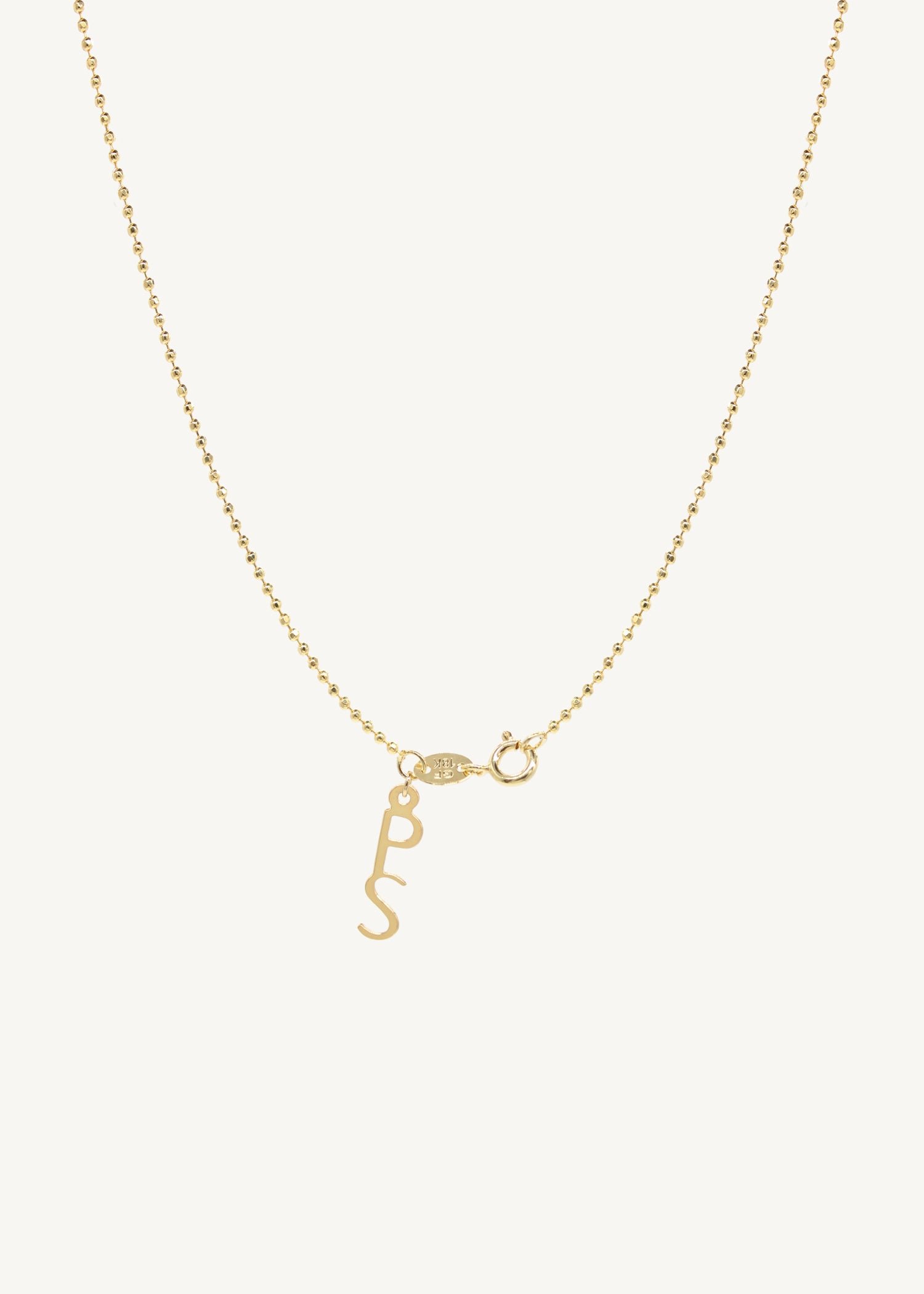 INITIAL GOLD - Ball chain 20" - Image 3