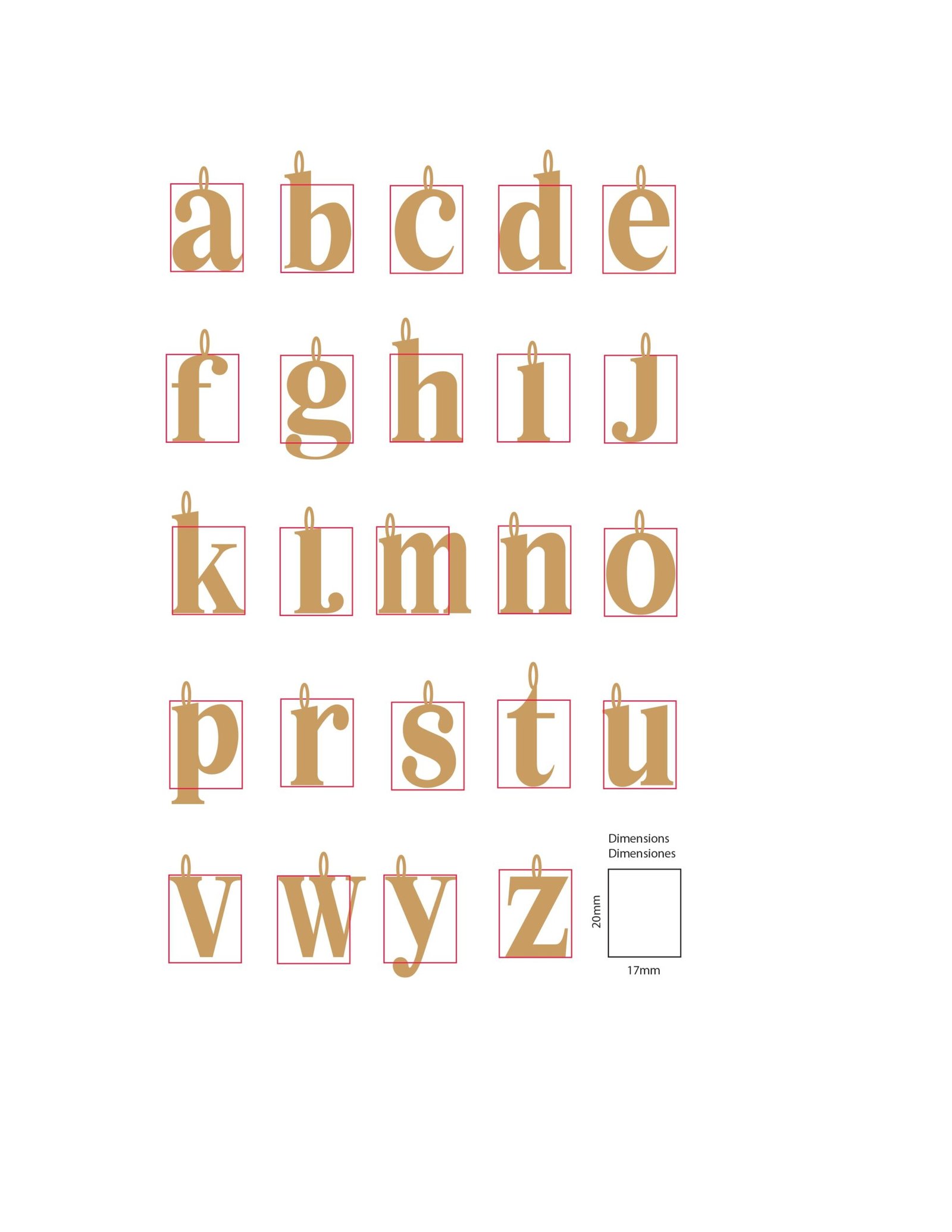 INITIAL GOLD - Link chain 16" - Image 7